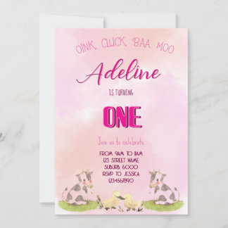 Invitation fille de ferme UNE