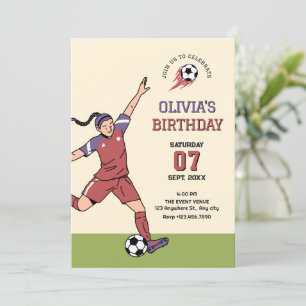 Invitation Fille de football