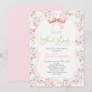 Invitation Fille de la Baby Shower Love Shack