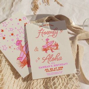 Invitation Fille de la côte Anniversaire Western Beach Party 