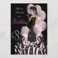 Fille de la fête rose pour anniversaire ou enterre