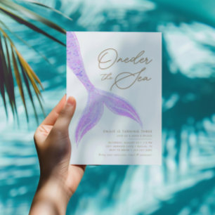 Invitation Fille de mer à l'envers Filles de mer violet Anniv