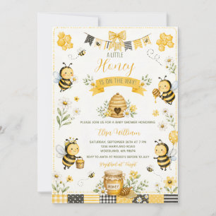 Invitation Fille de miel mignonne Baby Shower Daisy Floral