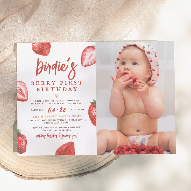 Invitation Fille de première année de fête d'anniversaire de  (Créateur téléchargé)