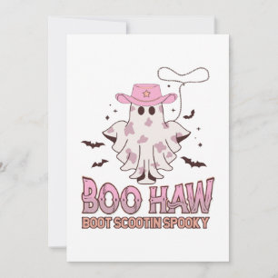 Invitation Fille de vache Éffrayant Funny Halloween occidenta