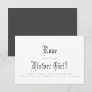 Invitation Fille des Fleurs Blackletter