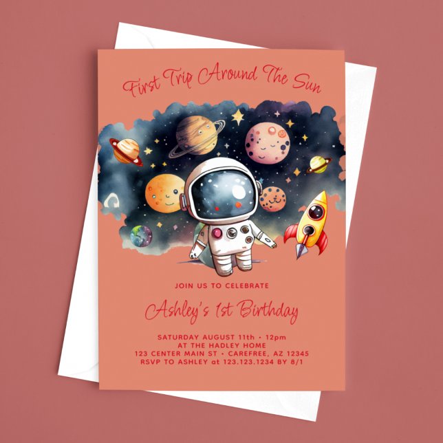 Invitation Fille des planètes de l'espace extra-atmosphérique (Créateur téléchargé)