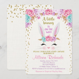 Invitation Fille d'invitation de baby shower de Pâques de