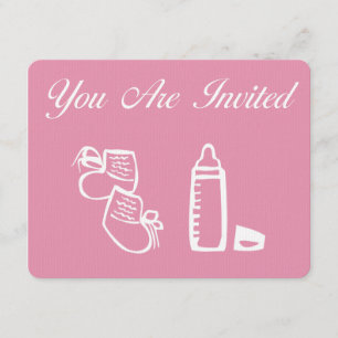 Invitation Fille d'invitations de baby shower