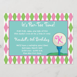 Invitation Fille du temps par-Tee