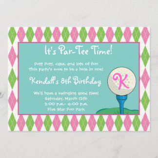 Invitation Fille du temps par-Tee