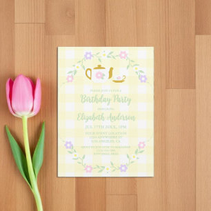 Invitation Fille du thé pour deux 2e anniversaire