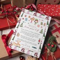 Fille Elf | Enfants Noël Elf Hello Lettre Card