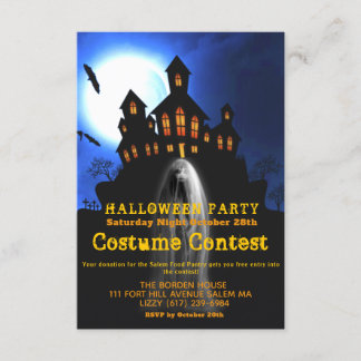 Invitation Fille fantôme hanté Costume Party Halloween plus p