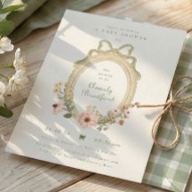 Fille Fleur Élégante, Savane à Nœud, Baby Shower C