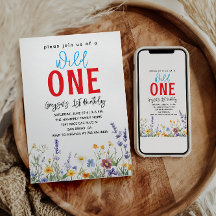 Fille fleur sauvage 1ère fête d'anniversaire