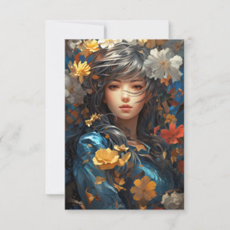 Invitation Fille florale