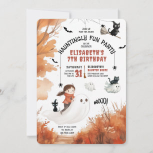 Invitation Fille Ghost Rider Halloween Party