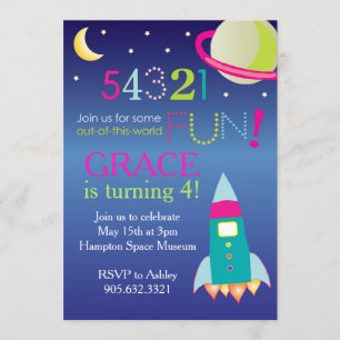 Invitation Fille hors de cette partie de l'espace du monde
