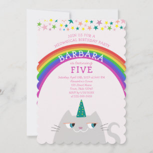 Invitation Fille Licorne Anniversaire