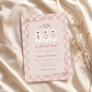 Invitation Fille Little Boo Halloween Bébé Fantôme Shower