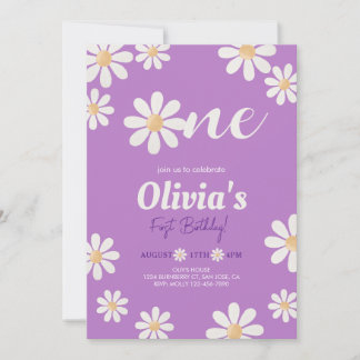 Invitation Fille marguerite