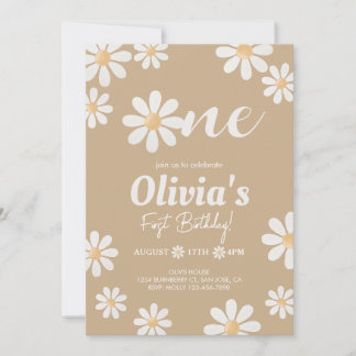 Invitation Fille marguerite