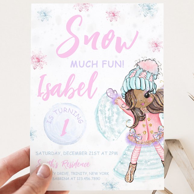 Invitation Fille patinant Anniversaire (Créateur téléchargé)