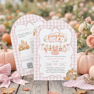 Invitation Fille Petit Citrouille en Route Baby Shower