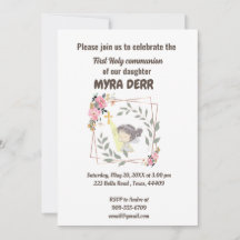 Fille priant pour jésus traverser la première comm