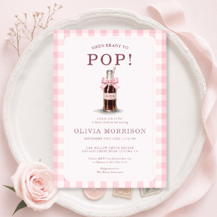 Invitation Fille rose Elle est prête à éclater Baby Shower