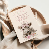 Fille rose Floral Highland Vache 1er anniversaire