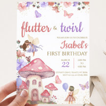 Fille Rose Violet Floral Fée Anniversaire