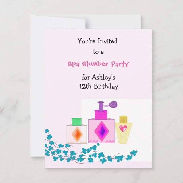 Invitation Fille Spa Stwood Party (Devant)