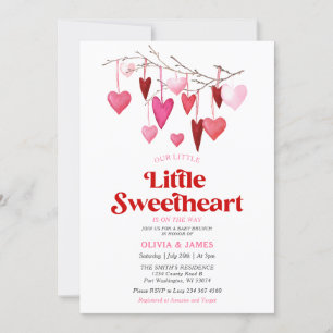 Invitation Fille Un Petit Amoureux Baby shower Valentin