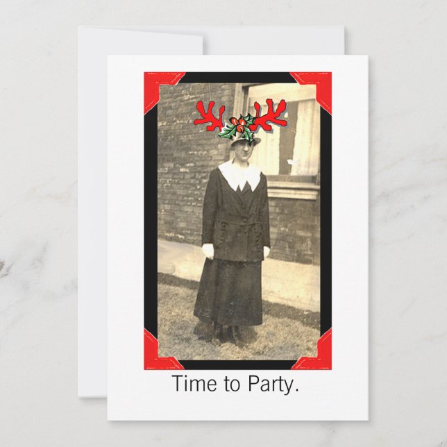 Invitation Fille Vintage (Devant)