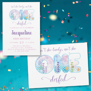 Invitation Filles 1er anniversaire Un jour