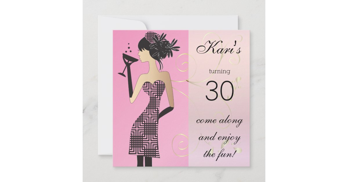 Invitation Filles Anniversaire Ou Bachelorette Bash Zazzle Fr