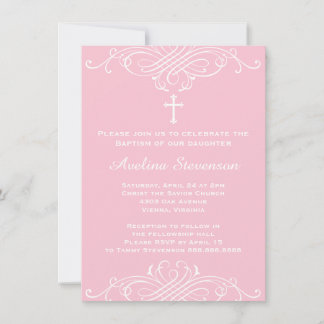 Invitation Filles Baptême Christening Première Communion