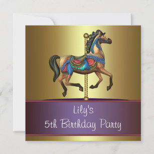Invitations Faire Part Cartes D Anniversaire Poney Zazzle Fr