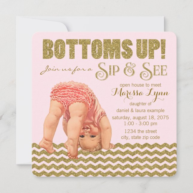 Invitation Filles, cul sec, Sip and See (Devant)
