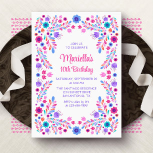 Invitation Filles d'anniversaire de Fiesta
