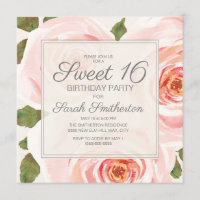 Filles de 16 ans Fleuris Rose Blush