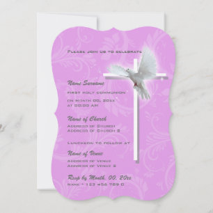 Invitation Filles de la colombe de confirmation de la communi