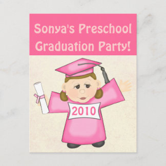 Invitation Filles de l'enseignement préscolaire / Fête de fin