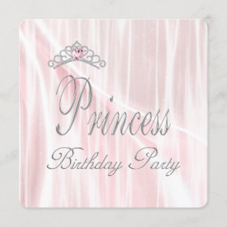Invitation Filles de Tiara Rose Fête d'anniversaire de prince