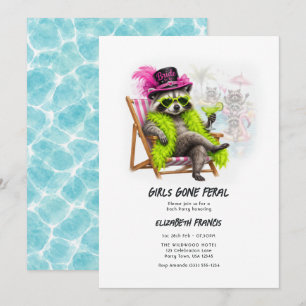 Invitation Filles devenues sauvages Fête de célibataire au bo