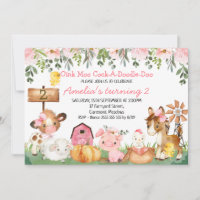 Filles Floral Farmyard Scène Anniversaire