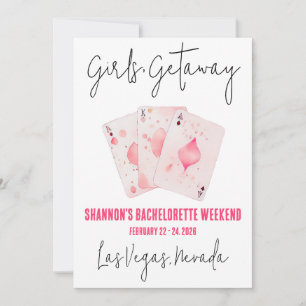 Invitation Filles' Getaway, Casino Bachelorette Weekend Party