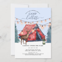 Filles Glamping Camping Anniversaire Fête Invitati
